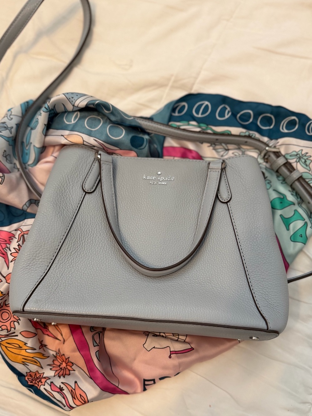 kate spade Light Blue Leather Satchel